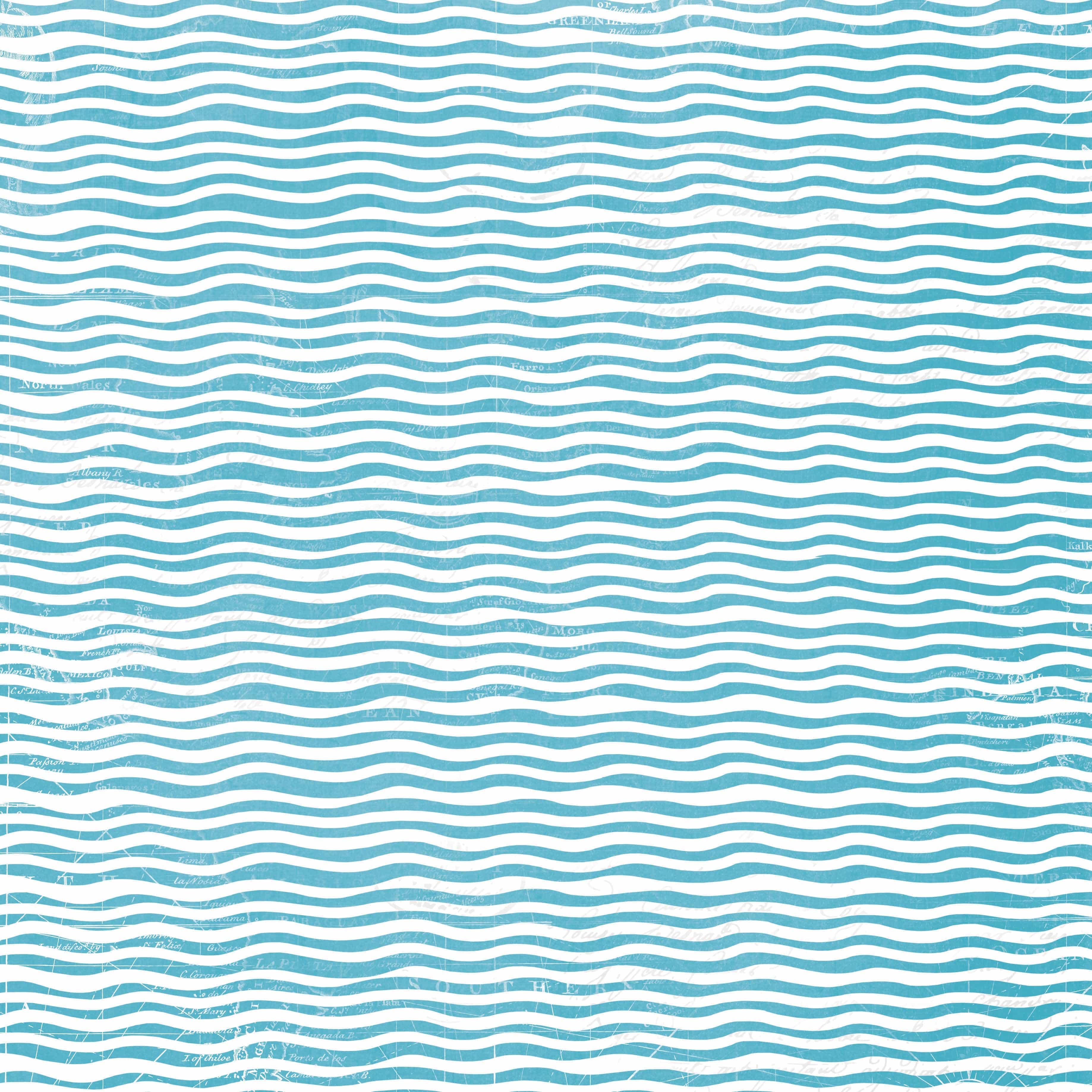 Vintage Seas Collection Surf, Sea & Sand 12 x 12 Double-Sided Scrapbook Paper by Simple Stories - Scrapbook Supply Companies