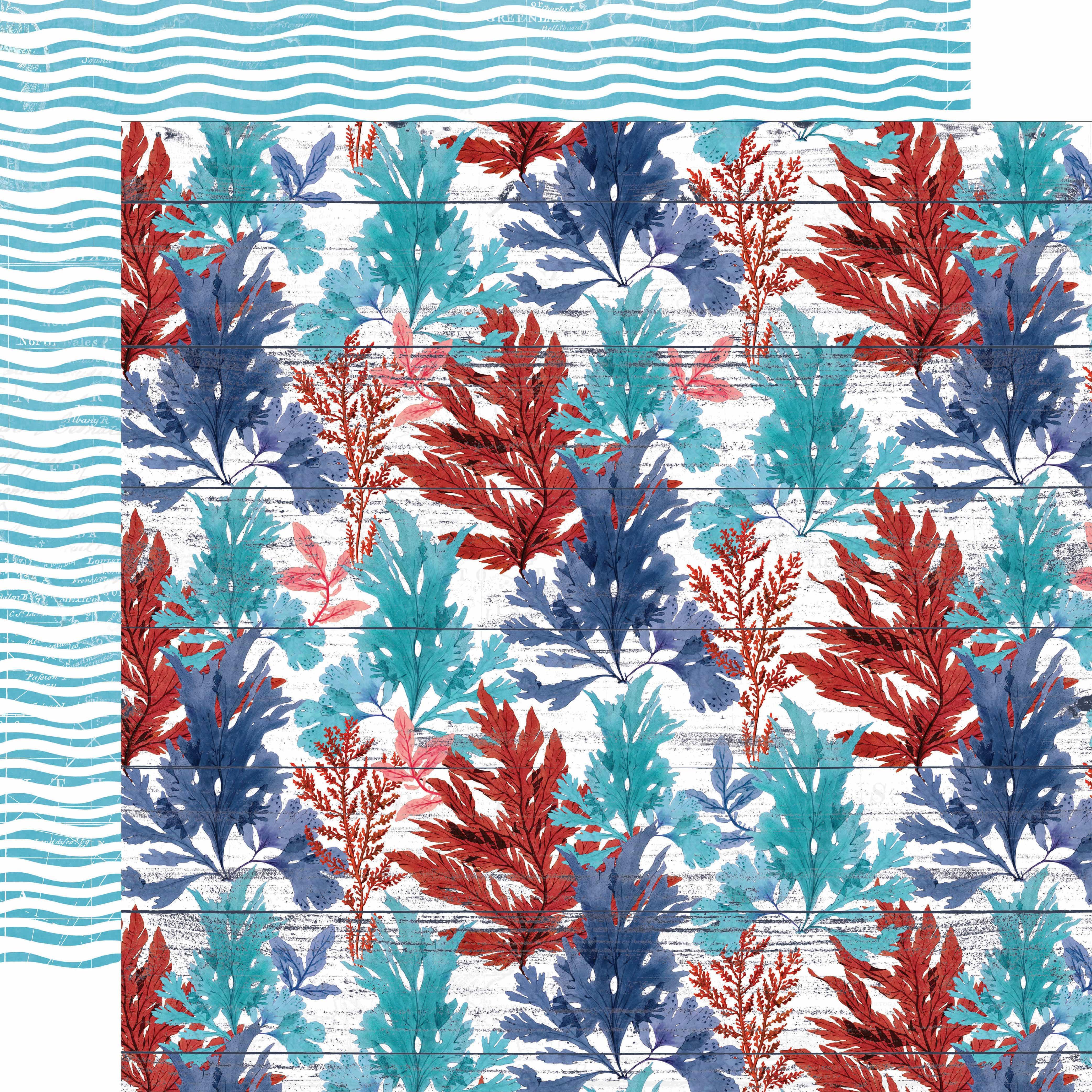 Vintage Seas Collection Surf, Sea & Sand 12 x 12 Double-Sided Scrapbook Paper by Simple Stories - Scrapbook Supply Companies