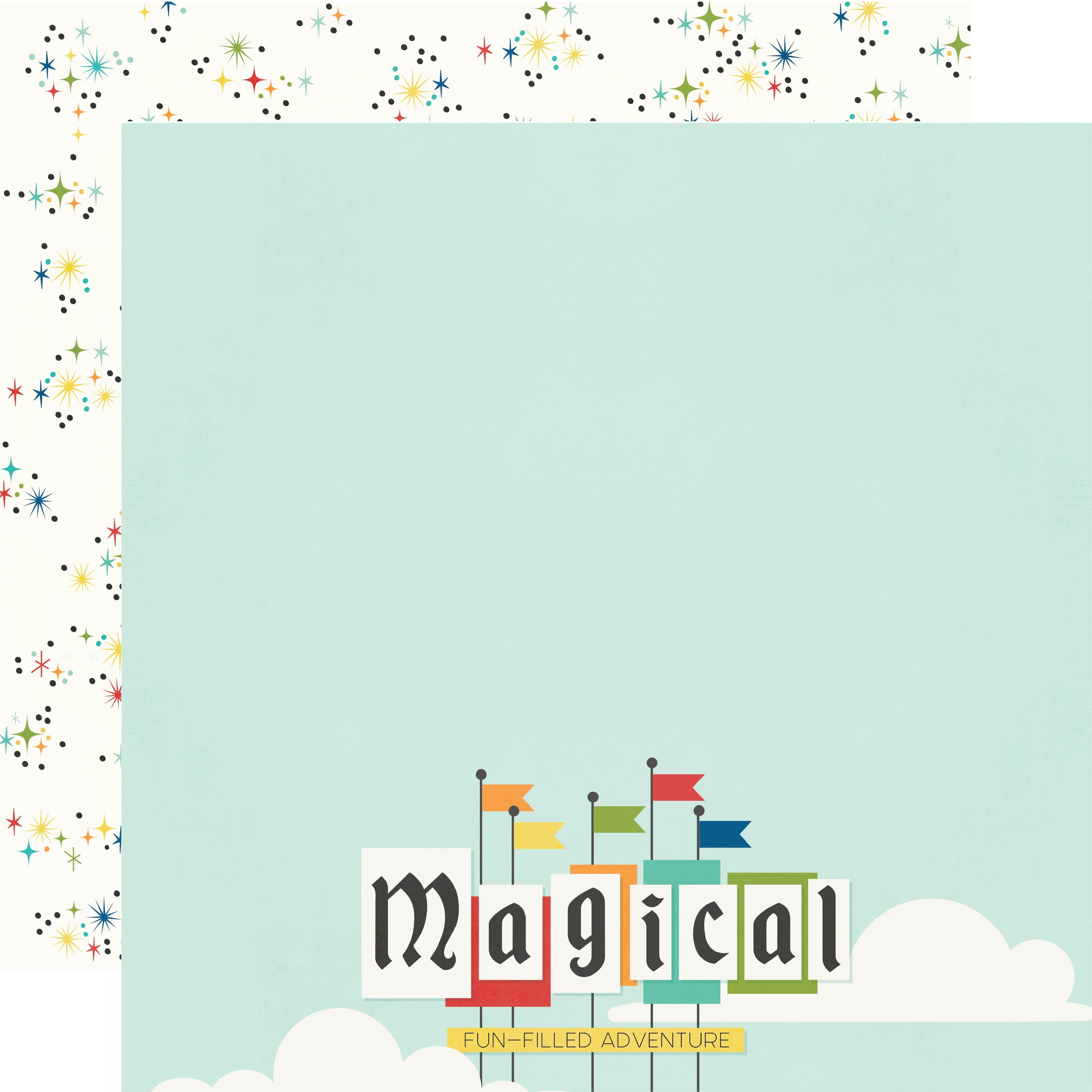 Say Cheese At The Park Collection Magical Day 12 x 12 Double-Sided Scrapbook Paper by Simple Stories