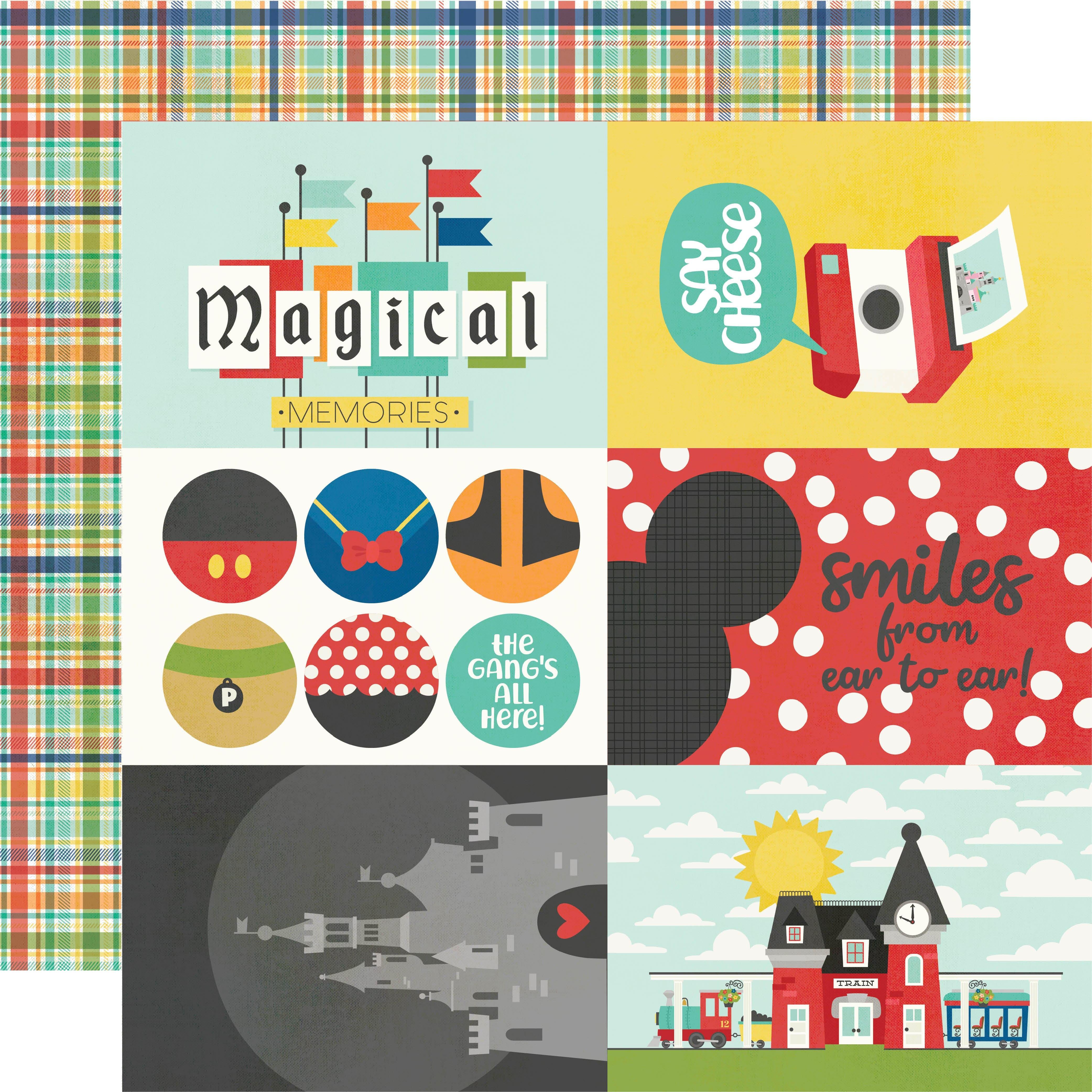 Say Cheese At The Park Collection 4x6 Elements 12 x 12 Double-Sided Scrapbook Paper by Simple Stories