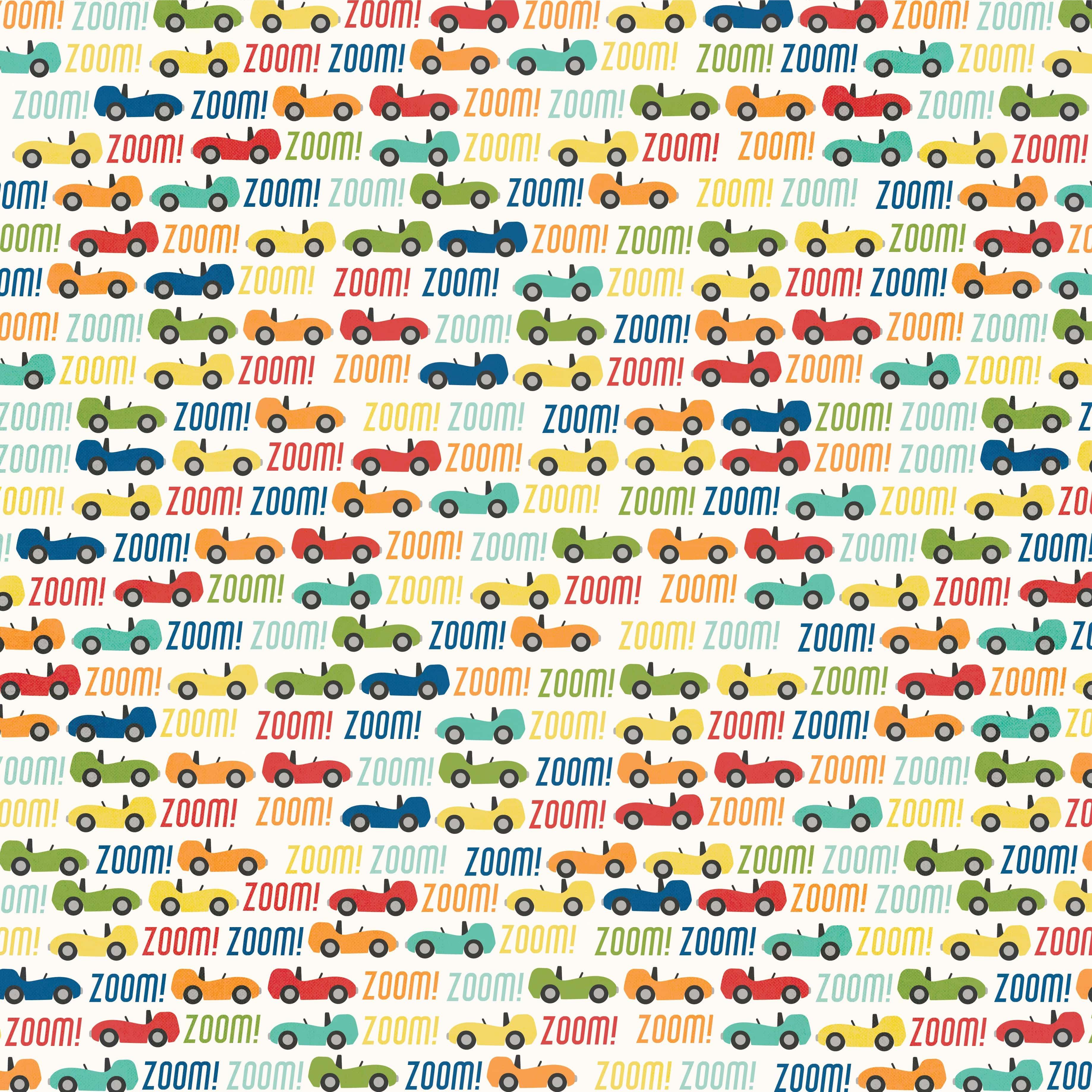 Say Cheese Tomorrow At The Park Collection Zoom! Zoom! 12 x 12 Double-Sided Scrapbook Paper by Simple Stories - Scrapbook Supply Companies