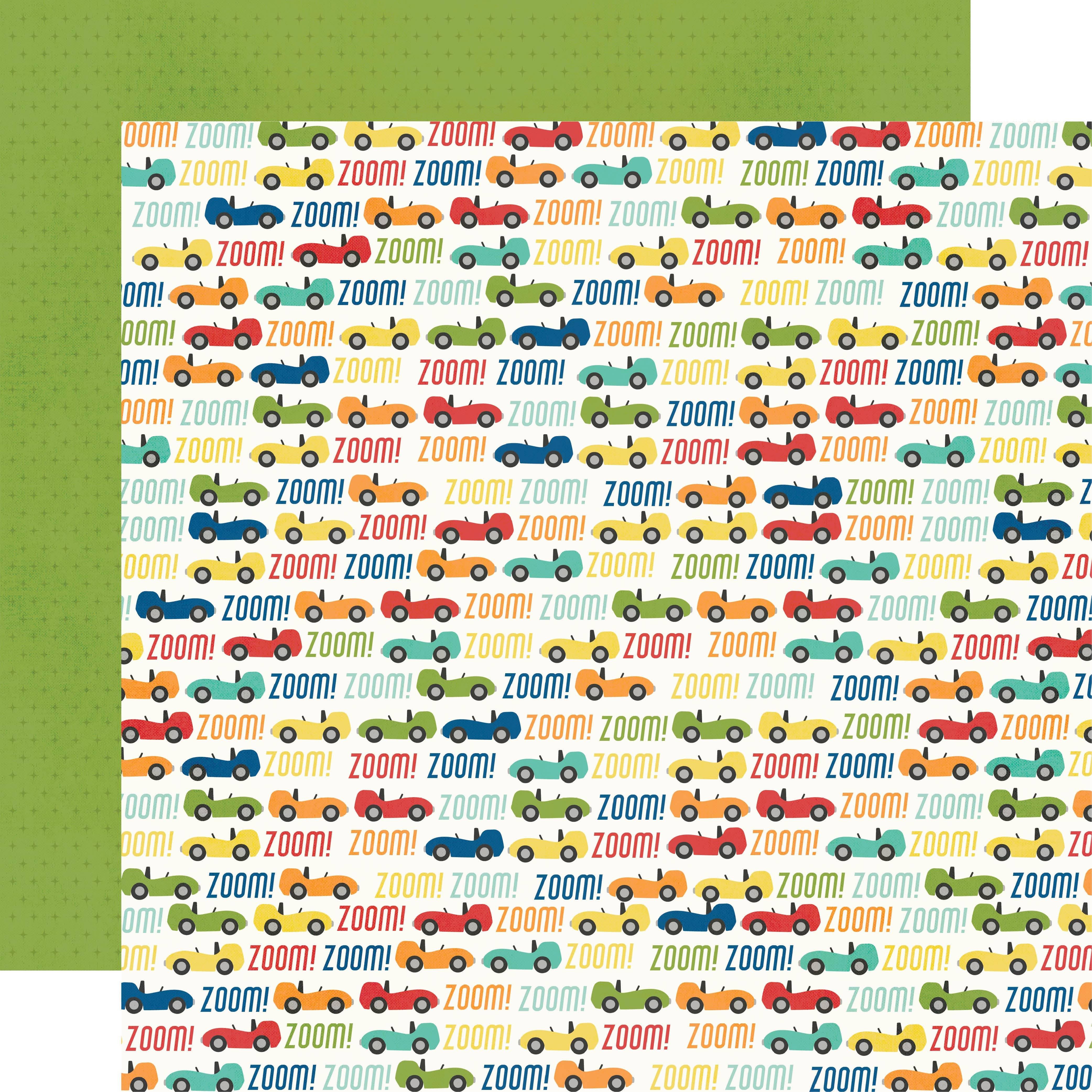 Say Cheese Tomorrow At The Park Collection Zoom! Zoom! 12 x 12 Double-Sided Scrapbook Paper by Simple Stories