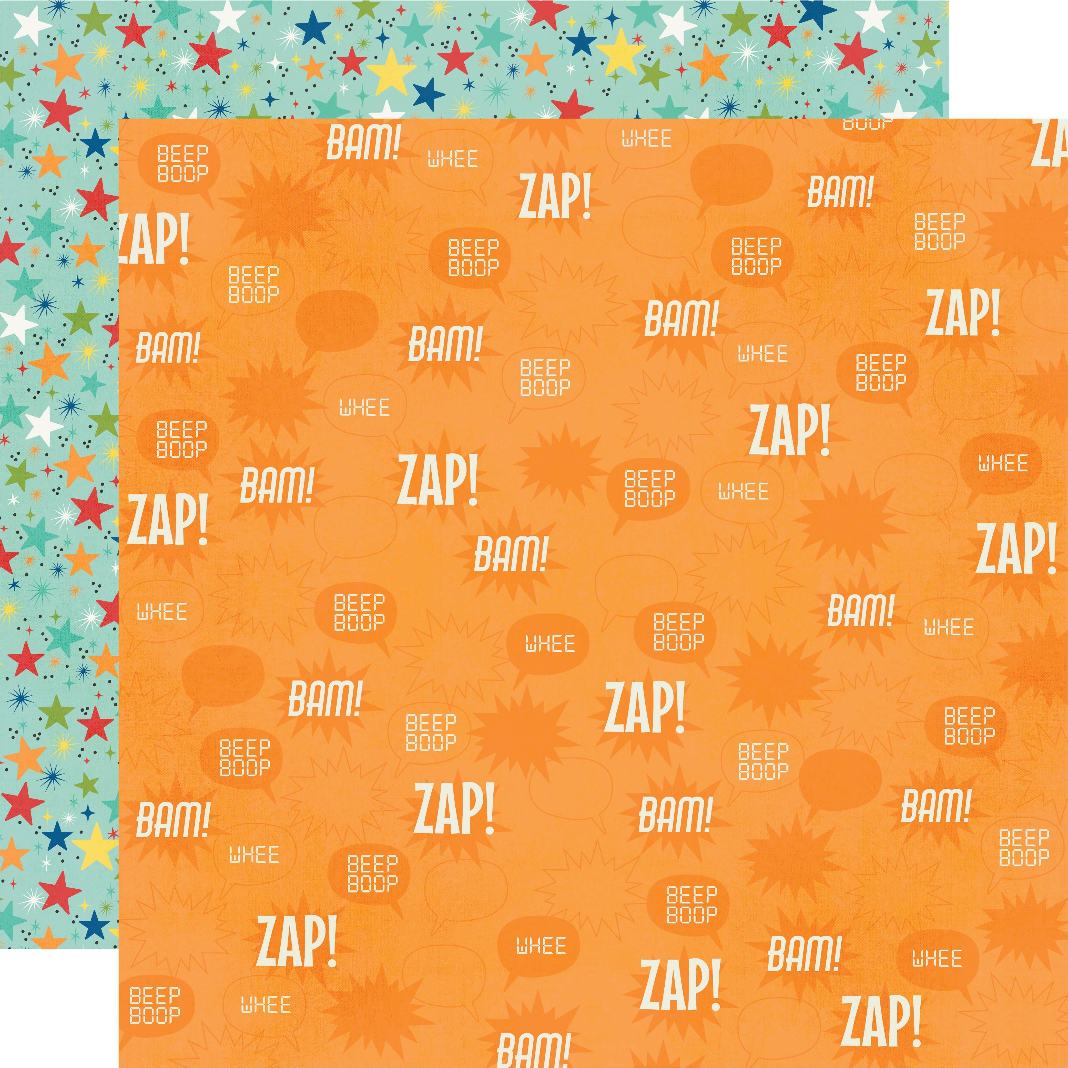 Say Cheese Tomorrow At The Park Collection Blast 'em! 12 x 12 Double-Sided Scrapbook Paper by Simple Stories - Scrapbook Supply Companies