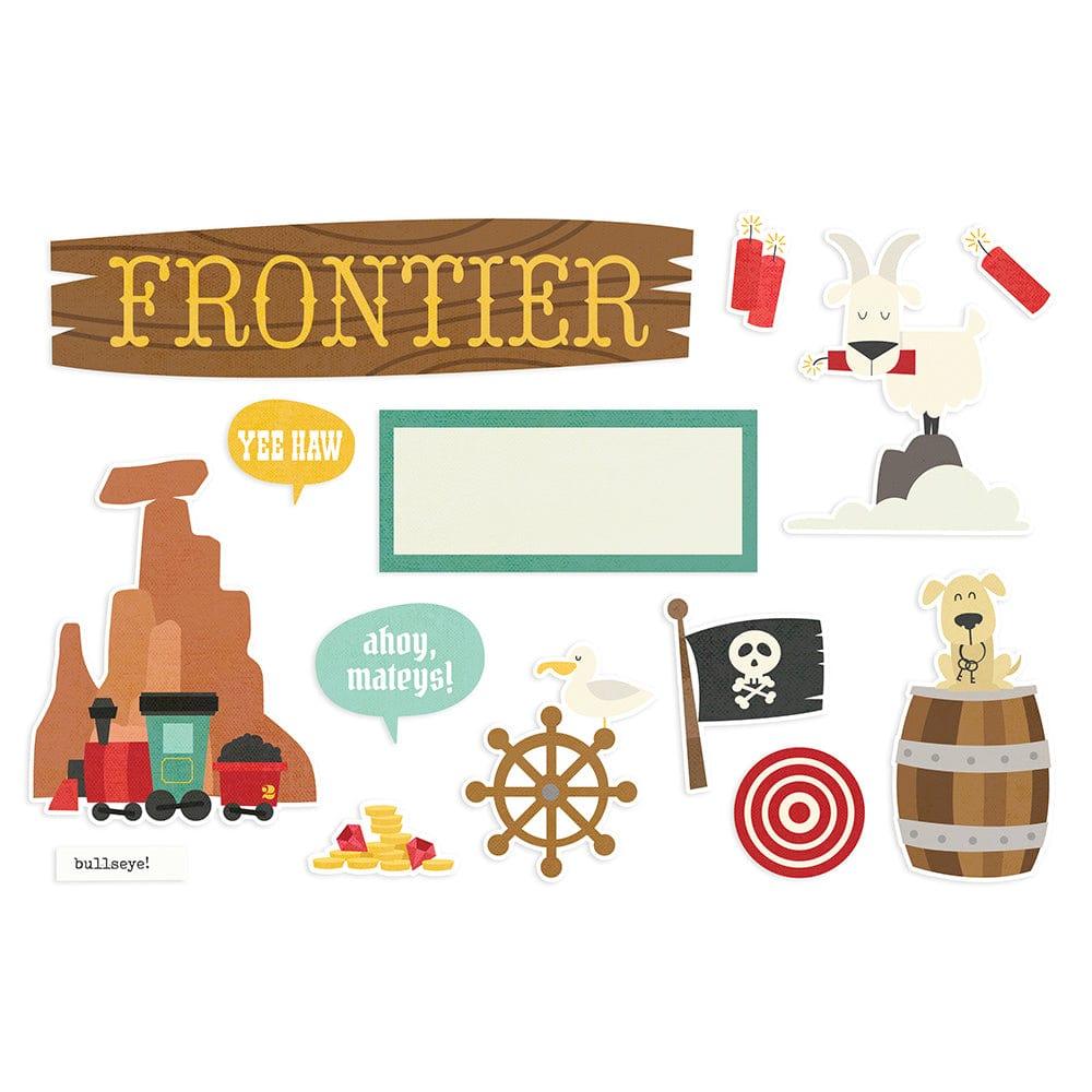 Say Cheese Frontier At The Park Collection Simple Pages Page Pieces Die Cut Cardstock Pieces by Simple Stories - Scrapbook Supply Companies