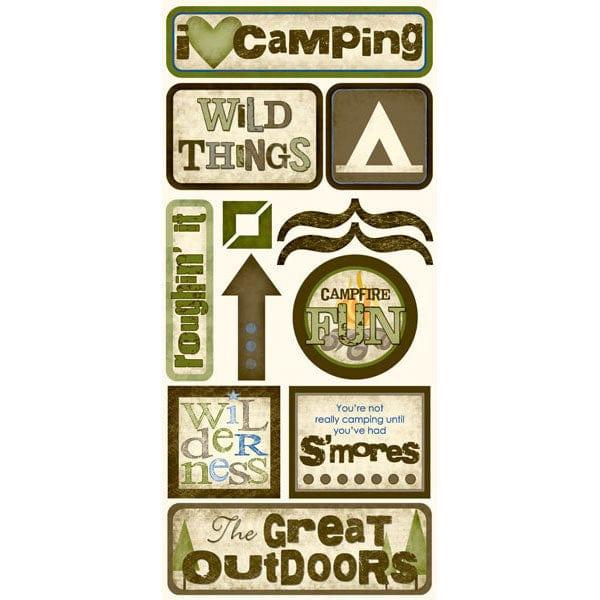 Outdoor Collection I Love Camping Scrapbook Sticker Sheet 6 x 12 by Scrapbook Customs - Scrapbook Supply Companies