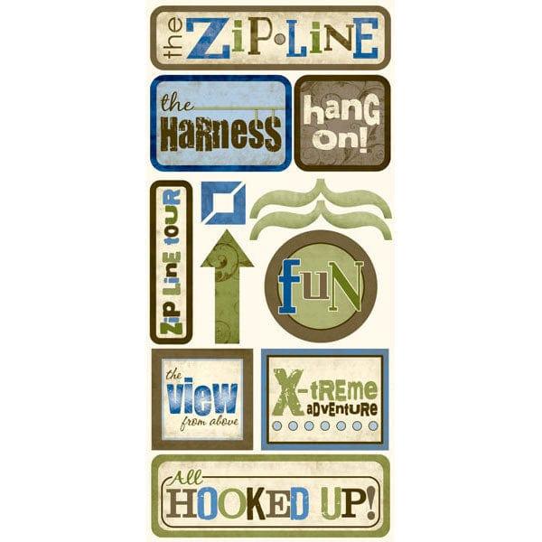 Outdoor Collection Zipline 6 x 12 Cardstock Sticker Sheet by Scrapbook Customs - Scrapbook Supply Companies