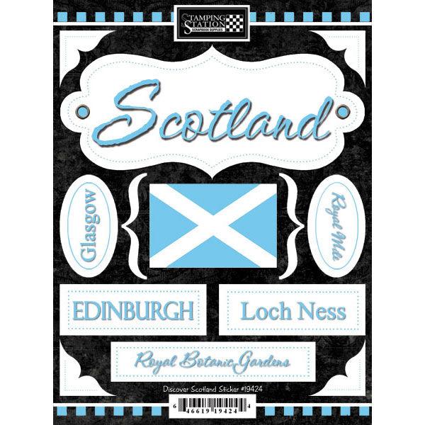Discover Collection Scotland 6 x 9 Scrapbook Stickers by Scrapbook Customs - Scrapbook Supply Companies