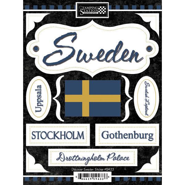 Discover Collection Sweden 6 x 9 Scrapbook Sticker by Scrapbook Customs - Scrapbook Supply Companies