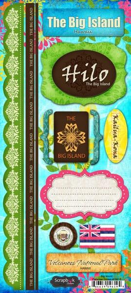 Paradise Collection The Big Island Hilo 6 x 12 Cardstock Sticker Sheet by Scrapbook Customs - Scrapbook Supply Companies