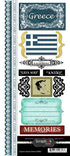 Explore Collection Greece 6 x 12 Scrapbook Sticker Sheet by Scrapbook Customs - Scrapbook Supply Companies