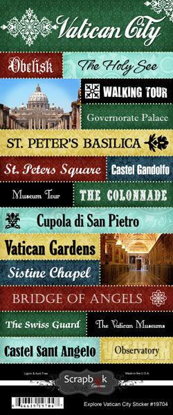 Explore Collection Vatican City 6 x 12 Scrapbook Sticker Sheet by Scrapbook Customs - Scrapbook Supply Companies