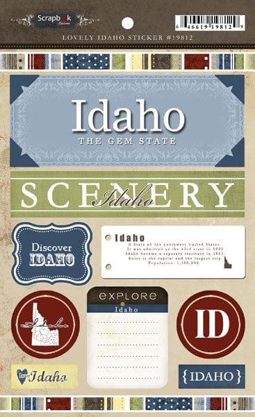 Lovely Travel Collection Idaho 5.5 x 8 Sticker Sheet by Scrapbook Customs - Scrapbook Supply Companies