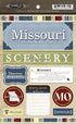 Lovely Travel Collection Missouri 5.5 x 8 Sticker Sheet by Scrapbook Customs - Scrapbook Supply Companies