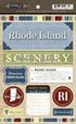 Lovely Travel Collection Rhode Island 5.5 x 8 Scrapbook Sticker Sheet by Scrapbook Customs - Scrapbook Supply Companies