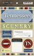 Lovely Travel Collection Tennessee 5.5 x 8 Sticker Sheet by Scrapbook Customs - Scrapbook Supply Companies