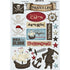 Ahoy Matey Collection 6 x 8 Pirate Scrapbook Sticker Sheet by Scrapbook Customs - Scrapbook Supply Companies