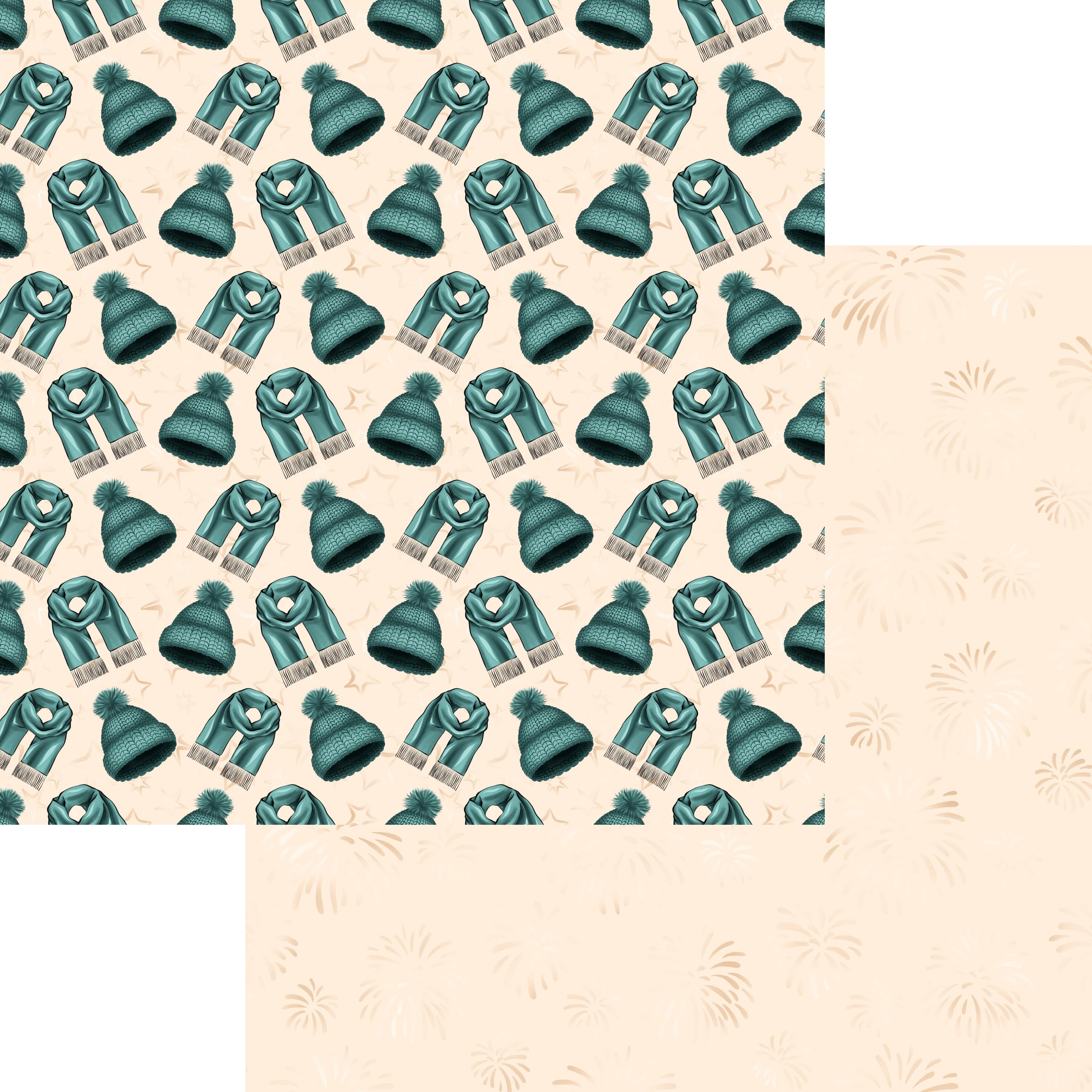 Snow Business Collection Winter Gear 12 x 12 Double-Sided Scrapbook Paper by SSC Designs