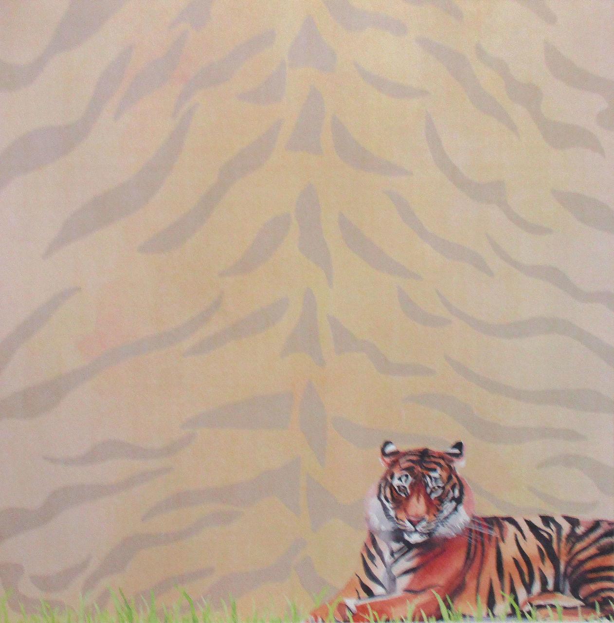 African Safari Collection Tiger 12 x 12 Double-Sided Scrapbook Paper by Scrapbook Customs - Scrapbook Supply Companies