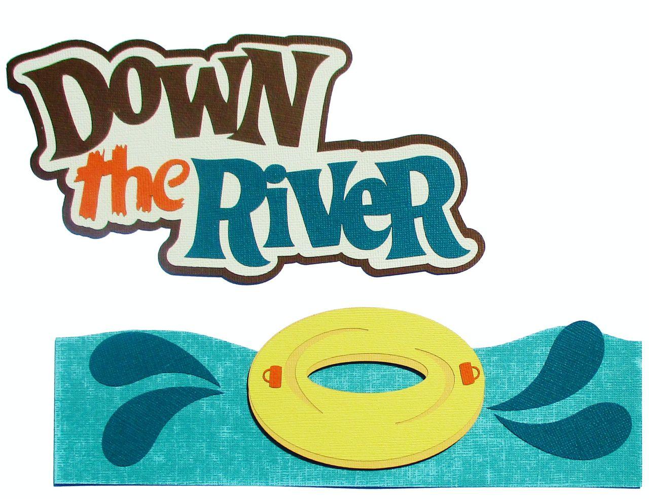 Down The River Title Fully-Assembled 7 x 9 Laser Cut Scrapbook Embellishment by SSC Laser Designs