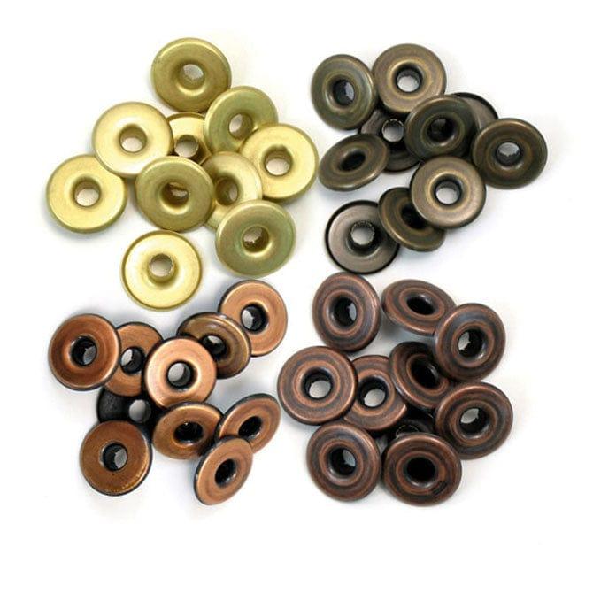 Wide Eyelets Collection Hues of Copper Warm Me .1875" Scrapbook Eyelets by We R Memory Keepers - 40 Pieces (10 of each color)