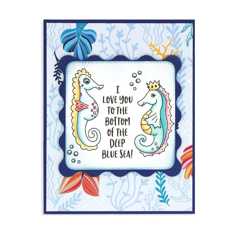 Make Waves Collection Sea Horses 4.5 x 5.5 Metal Dies by Dare2BArtzy - Scrapbook Supply Companies
