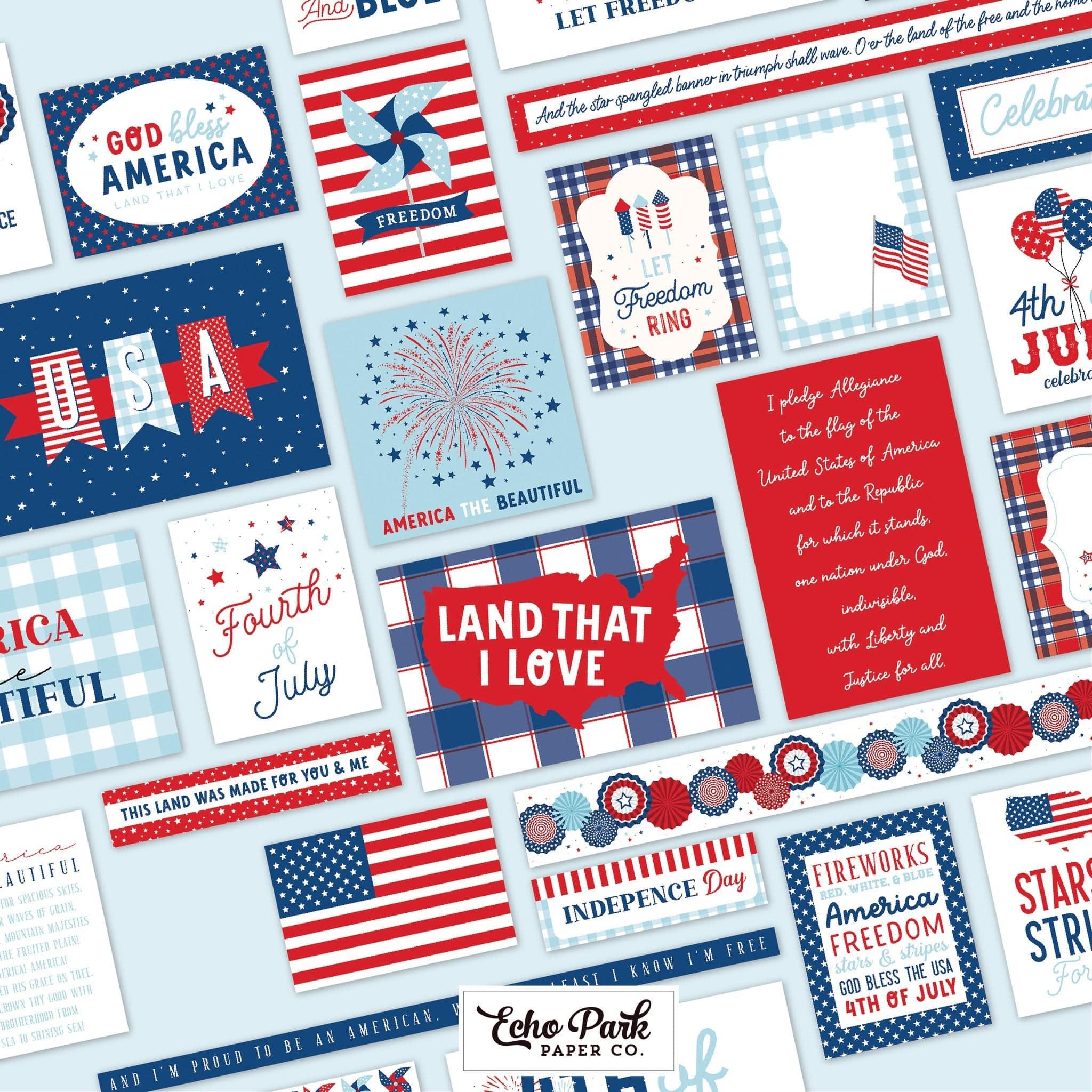 Let Freedom Ring Collection 12 x 12 Scrapbook Sticker Sheet by Echo Park Paper - Scrapbook Supply Companies