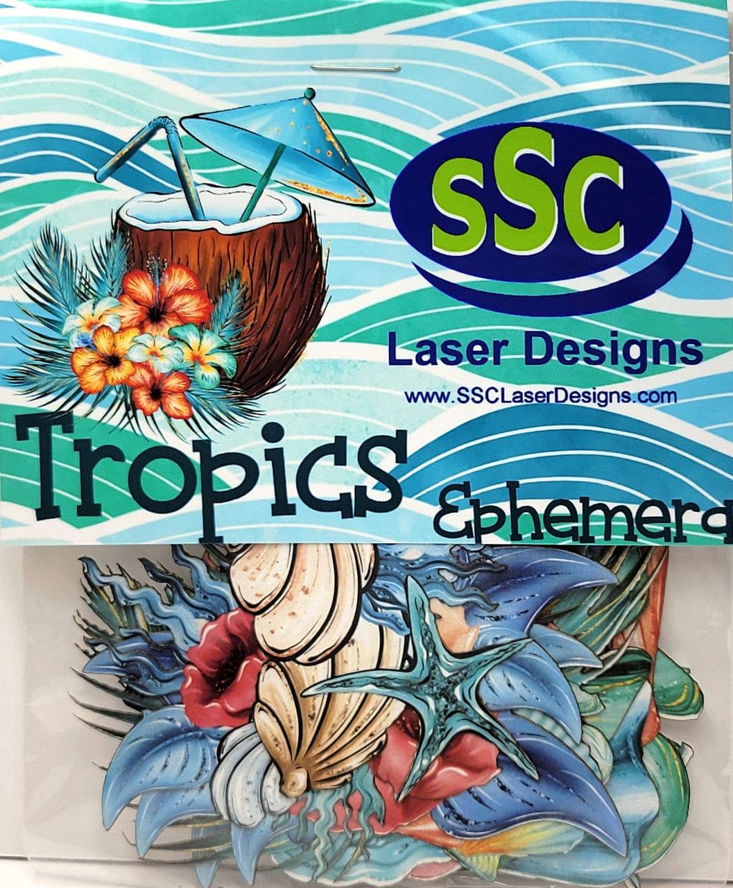 Phantasia Design's Tropics Collection Laser Cut Ephemera Embellishments by SSC Designs - Scrapbook Supply Companies