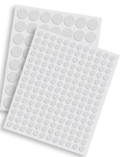 Foam Collection 3D White, Mixed Size, Double-Sided, Self-Adhesive, Permanent Foam Circles (.50 & .25) - Pkg. of 236 - Scrapbook Supply Companies