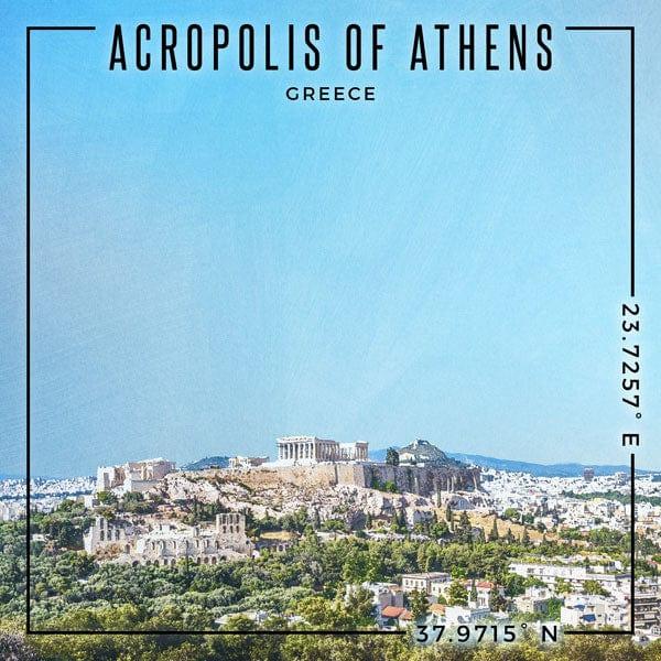 Travel Coordinates Collection Acropolis of Athens, Greece 12 x 12 Double-Sided Scrapbook Paper by Scrapbook Customs - Scrapbook Supply Companies