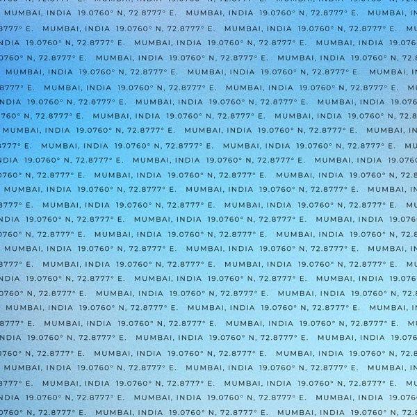 Travel Coordinates Collection Mumbai, India 12 x 12 Double-Sided Scrapbook Paper by Scrapbook Customs - Scrapbook Supply Companies