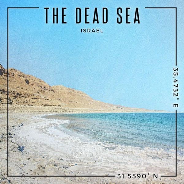 Travel Coordinates Collection The Dead Sea, Israel 12 x 12 Double-Sided Scrapbook Paper by Scrapbook Customs - Scrapbook Supply Companies