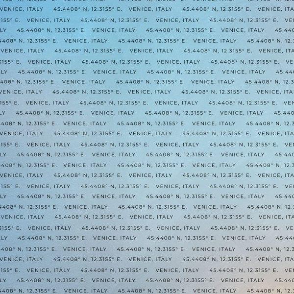 Travel Coordinates Collection The Grand Canal, Venice, Italy 12 x 12 Double-Sided Scrapbook Paper by Scrapbook Customs - Scrapbook Supply Companies