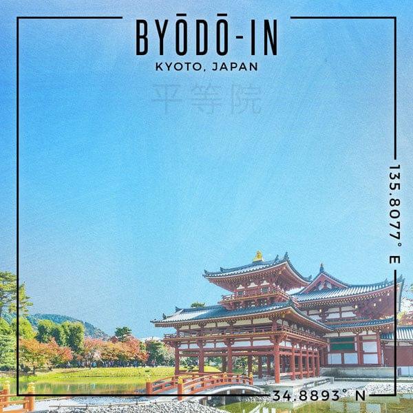 Travel Coordinates Collection Byodo-In, Kyoto, Japan 12 x 12 Double-Sided Scrapbook Paper by Scrapbook Customs - Scrapbook Supply Companies