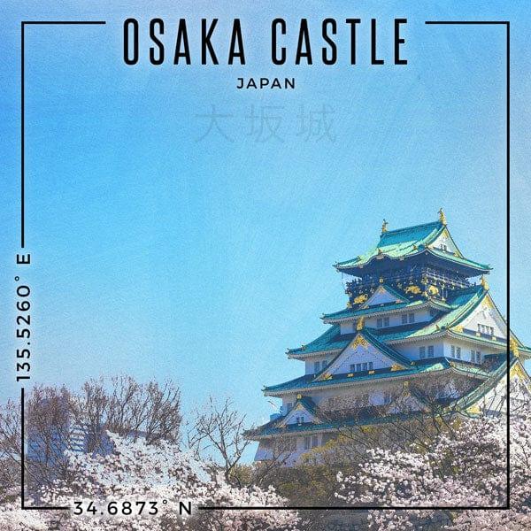 Travel Coordinates Collection Osaka Castle, Japan 12 x 12 Double-Sided Scrapbook Paper by Scrapbook Customs - Scrapbook Supply Companies