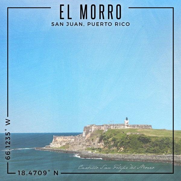 Travel Coordinates Collection El Morro, San Juan, Puerto Rico 12 x 12 Double-Sided Scrapbook Paper by Scrapbook Customs - Scrapbook Supply Companies