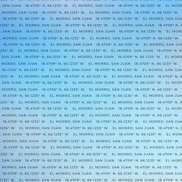 Travel Coordinates Collection El Morro, San Juan, Puerto Rico 12 x 12 Double-Sided Scrapbook Paper by Scrapbook Customs - Scrapbook Supply Companies