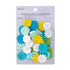 Floral Embellishments Collection Aqua Mix Button Daisy .75 inch Blooms Scrapbook Embellishment by Darice - 48 Pieces - Scrapbook Supply Companies