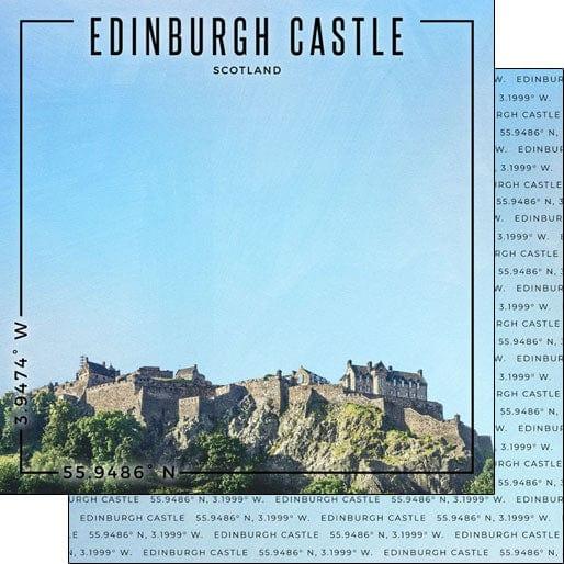 Travel Coordinates Collection Edinburgh Castle, Scotland 12 x 12 Double-Sided Scrapbook Paper by Scrapbook Customs - Scrapbook Supply Companies