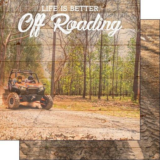 Life Is Better Collection Off Roading 12 x 12 Double-Sided Scrapbook Paper by Scrapbook Customs