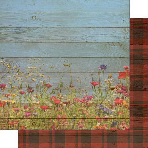 Life Is Better Collection Wildflowers 12 x 12 Double-Sided Scrapbook Paper by Scrapbook Customs - Scrapbook Supply Companies