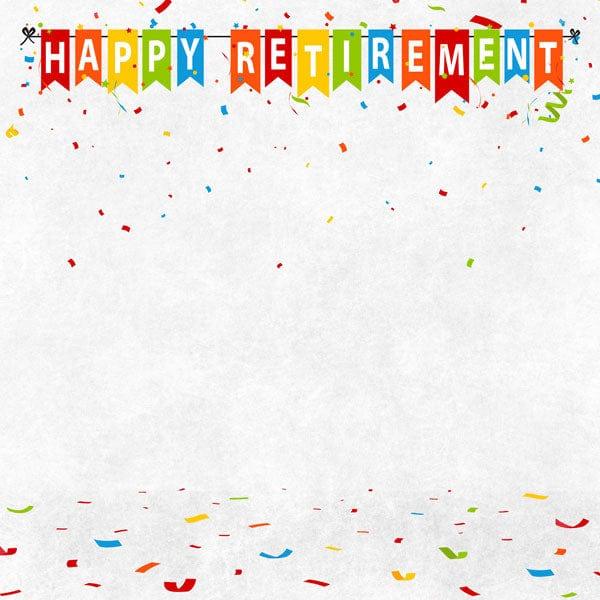 Happy Retirement Collection Confetti 12 x 12 Double-Sided Scrapbook Paper by Scrapbook Customs - Scrapbook Supply Companies