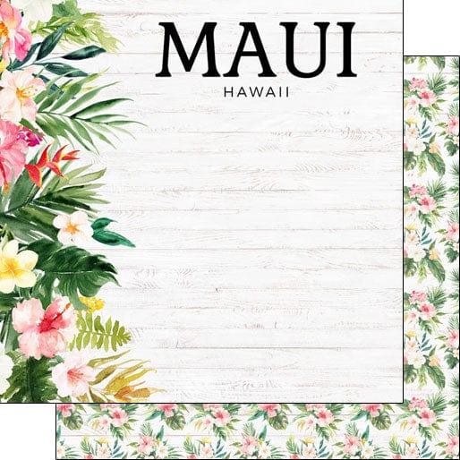 Vacay Collection Maui, Hawaii Vacation 12 x 12 Double-Sided Scrapbook Paper by Scrapbook Customs - Scrapbook Supply Companies