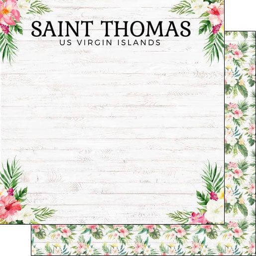 Vacay Collection St. Thomas Vacation 12 x 12 Double-Sided Scrapbook Paper by Scrapbook Customs - Scrapbook Supply Companies