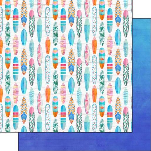 Vacay Collection Scrapbook Paper Companion Kit - 13 Double-Sided 12 x 12 Scrapbook Papers & 2 Cut Out Scrapbook Sheets by Scrapbook Customs - Scrapbook Supply Companies