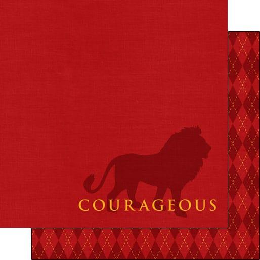 Wizarding World Collection Courageous 12 x 12 Double-Sided Scrapbook Paper by Scrapbook Customs