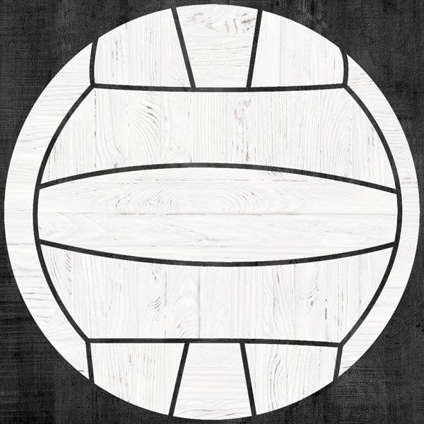Wood Sports Collection Volleyball White Wood 12 x 12 Double-Sided Scrapbook Paper by Scrapbook Customs - Scrapbook Supply Companies