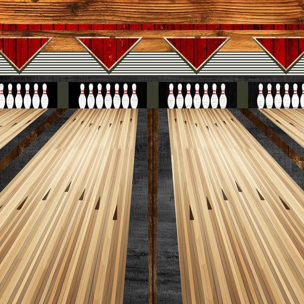 Wood Sports Collection Bowling Brown Wood 12 x 12 Double-Sided Scrapbook Paper by Scrapbook Customs - Scrapbook Supply Companies