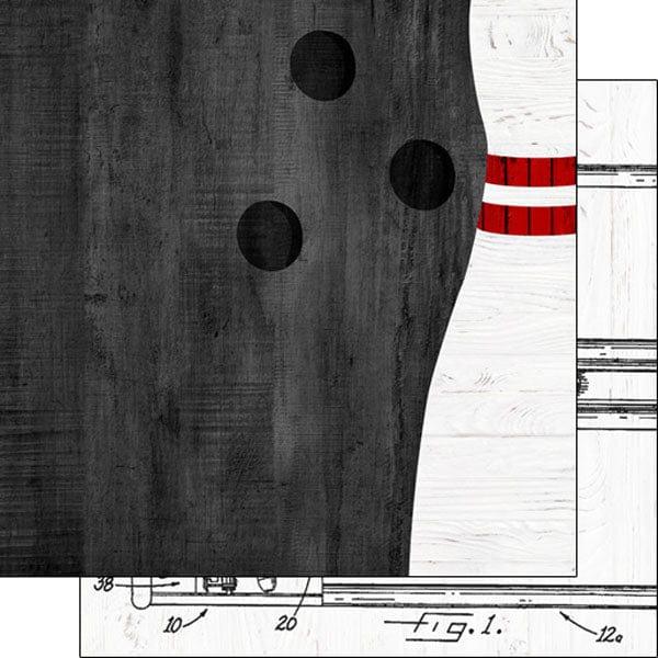 Wood Sports Collection Bowling White Wood 12 x 12 Double-Sided Scrapbook Paper by Scrapbook Customs - Scrapbook Supply Companies