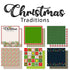 Christmas Collection Christmas Traditions 12 x 12 Double-Sided Paper Pack by Scrapbook Customs - 12 Papers