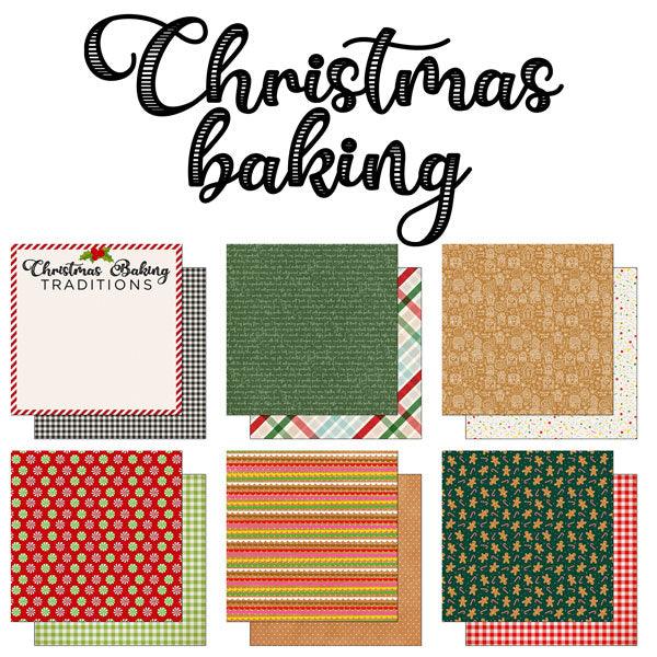 Christmas Collection Christmas Baking 12 x 12 Double-Sided Paper Pack by Scrapbook Customs - 12 Papers